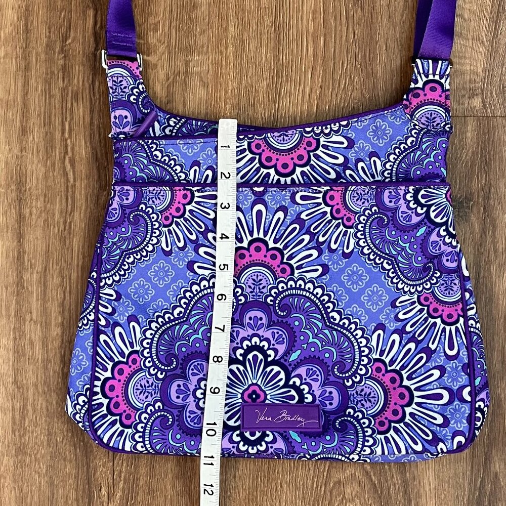 Vera Bradley Lighten Up Slim Crossbody Lilac Tapestry Purple Paisley - Picture 8 of 10